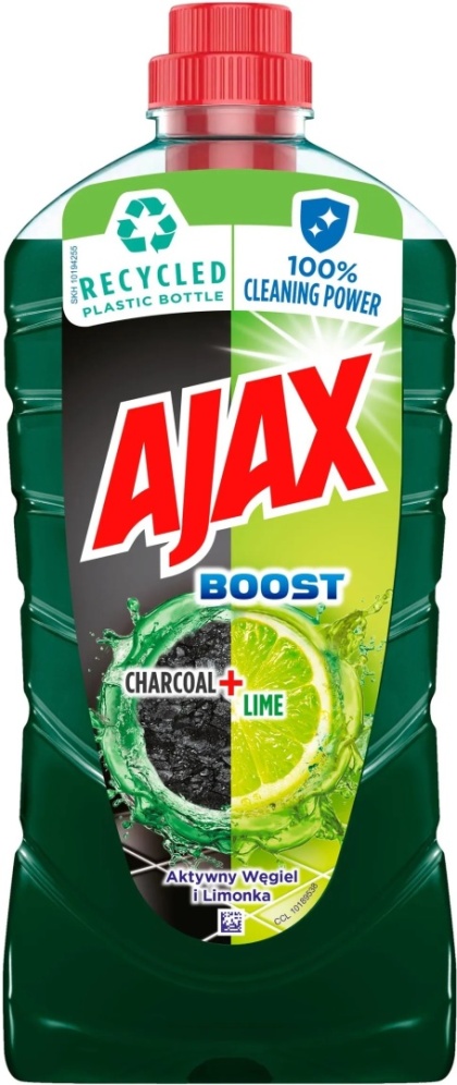 Ajax Boost 1l Aktywny węgiel + limonka uniwersalny płyn do podłóg