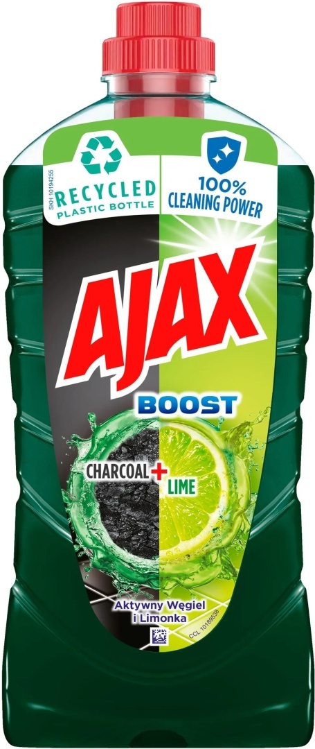 Ajax Boost 1l Aktywny węgiel + limonka uniwersalny płyn do podłóg