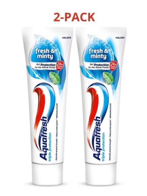 Aquafresh Triple Protection Fresh & Minty 2x75ml 2-Pack Pasta do zębów Mięta