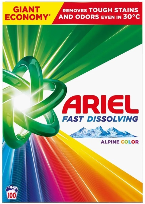 Ariel Alpine Color Proszek do prania tkanin kolorowych 5,5 kg 100P