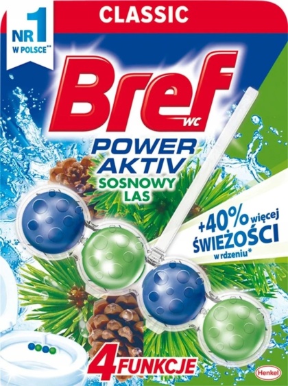 Bref Power Aktiv Pine 50g zawieszka do WC Sosnowy las