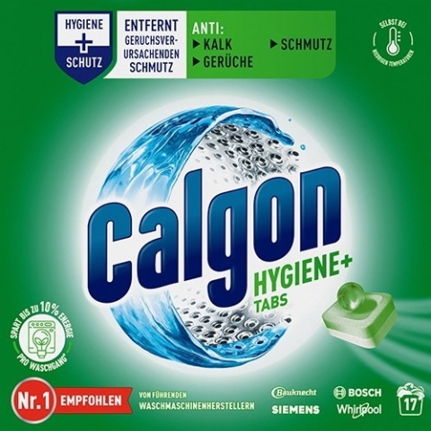 Calgon Hygiene+ 3w1 Tabletki do ochrony pralki 17 szt