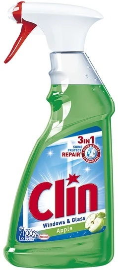 Clin Płyn do mycia szyb i luster Jabłko 500ml Spray