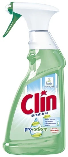 Clin Pro Nature Płyn do mycia szyb i luster Ekologiczny 500ml Spray