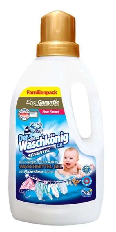 Der Waschkonig Sensitive hipoalergiczny 1,625l żel do prania delikatny 54P