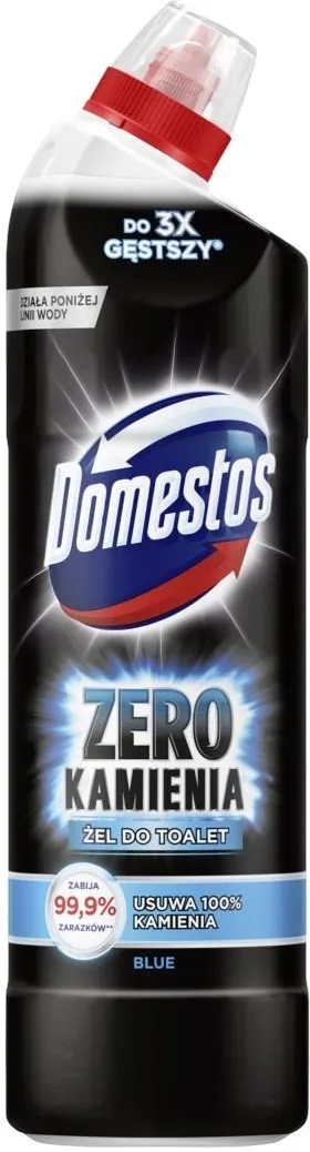 Domestos Zero Kamienia Blue Żel do czyszczenia i dezynfekcji toalet 750ml
