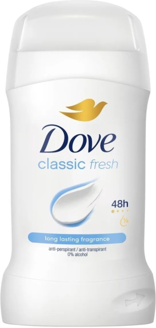 Dove Classic Fresh Antyperspirant w sztyfcie dla kobiet 50ml