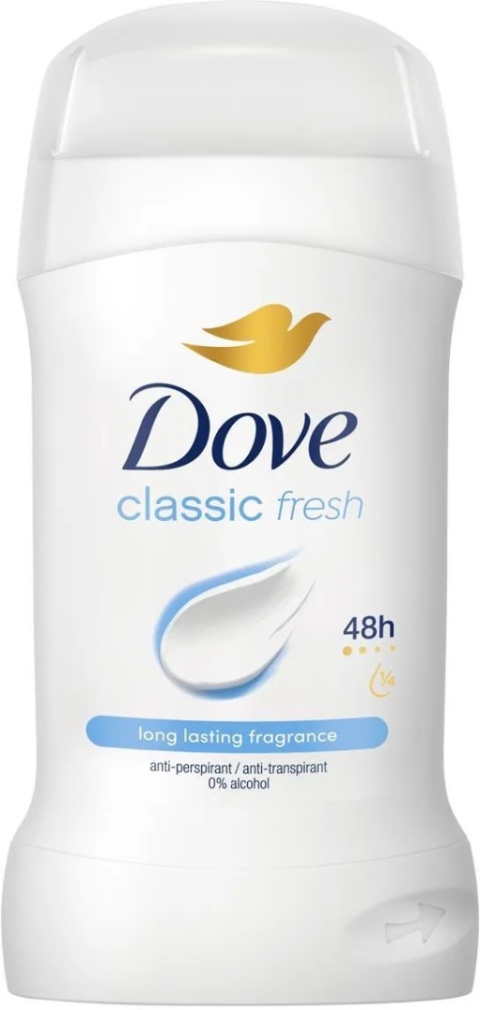 Dove Classic Fresh Antyperspirant w sztyfcie dla kobiet 50ml