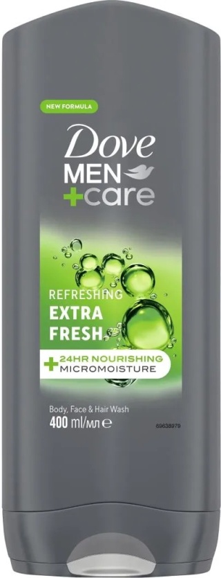 Dove Men+Care Extra Fresh 3w1 Żel pod prysznic dla mężczyzn 400ml