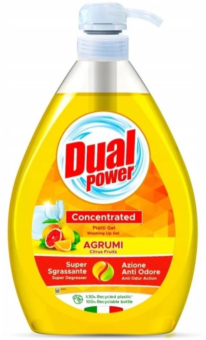 Dual Power Citrus 1l Skoncentrowany płyn do naczyń Cytrusowy