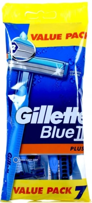 Gillette Blue 2 Plus Jednorazowe maszynki do golenia Opakowanie 7szt