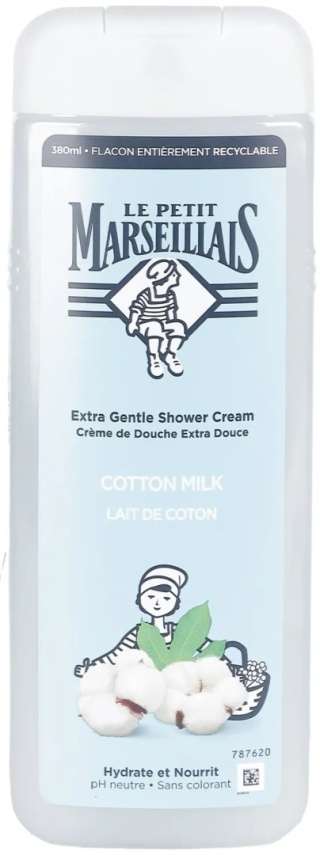 Le Petit Marseillais Cotton Milk Kremowy żel pod prysznic 380 ml