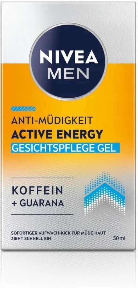 Nivea Men Active Energy 50ml Krem żel do twarzy z kofeiną i guaraną Dla mężczyzn