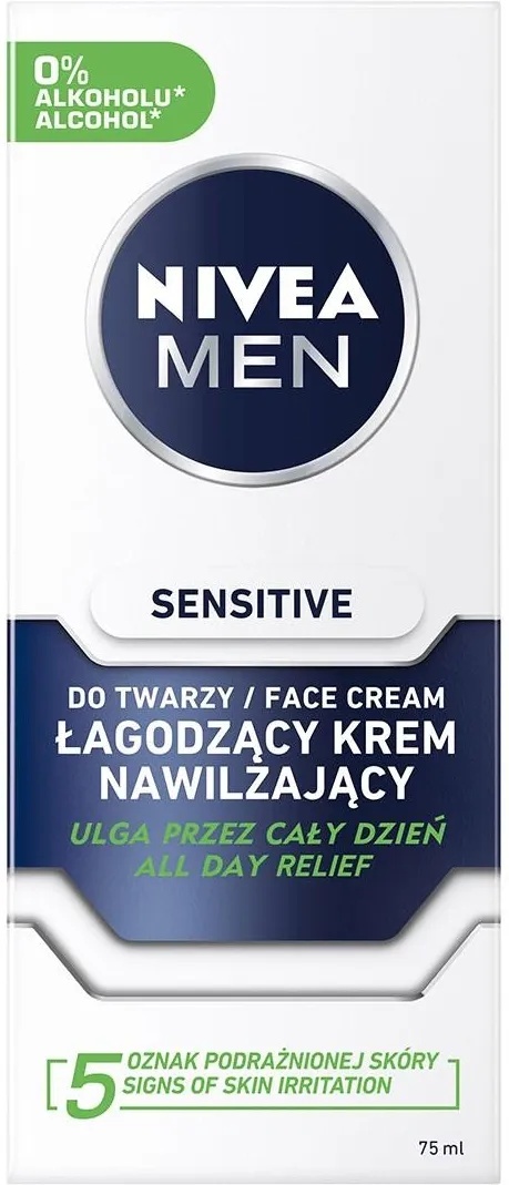 Nivea Men Sensitive 75ml Łagodzący krem nawilżający do twarzy Dla mężczyzn