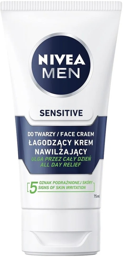 Nivea Men Sensitive 75ml Łagodzący krem nawilżający do twarzy Dla mężczyzn