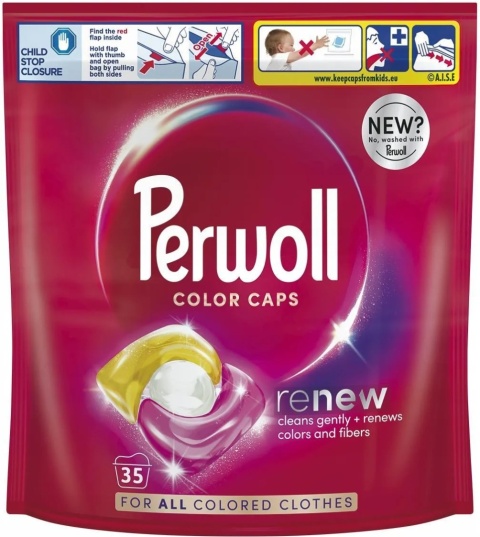 Perwoll Caps Color Renew 35szt Kapsułki do prania tkanin kolorowych