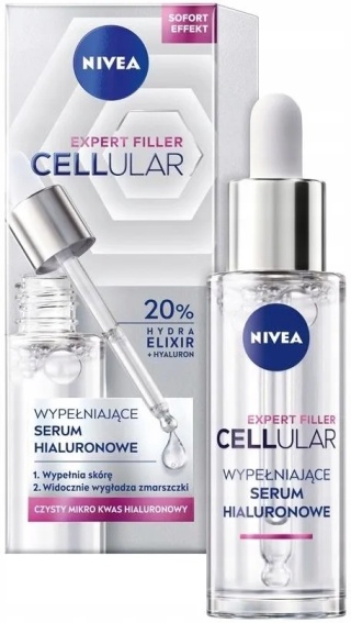 Nivea Cellular Expert Filler 30ml Hialuronowe serum wypełniające Dla kobiet