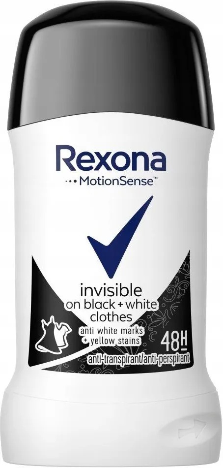 Rexona Woman Invisible Black & White Antyperspirant w sztyfcie dla kobiet 50ml