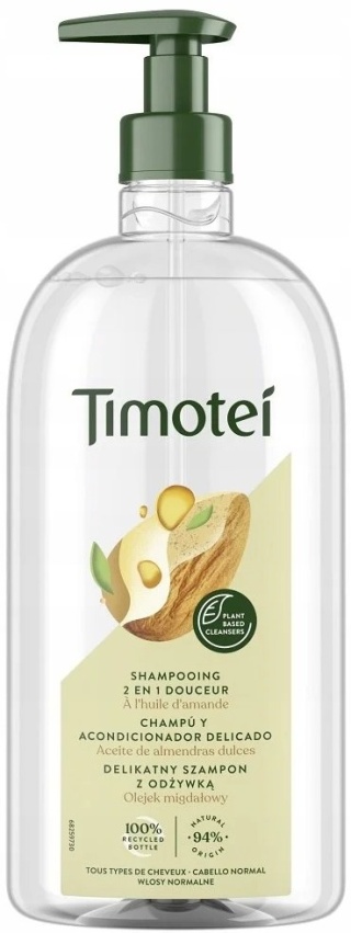 Timotei Olejek Migdałowy Szampon z odżywką do włosów 750ml
