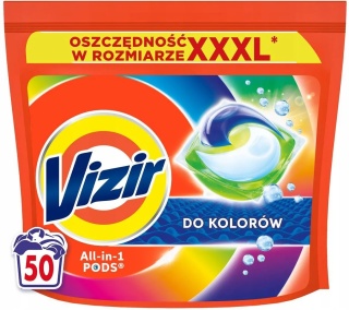 Vizir Pods Color All in 1 Kapsułki do prania tkanin kolorowych 50szt