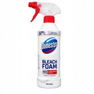 Domestos Bleach Foam Mint Boost 435ml Pianka do WC i łazienek z wybielaczem