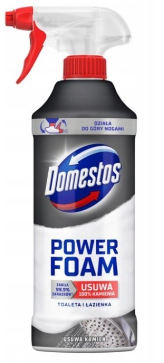 Domestos Power Foam Zero Kamienia 435ml Pianka do czyszczenia łazienek i WC