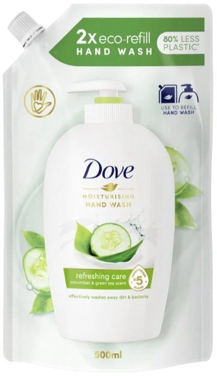 Dove Refreshing Care Cucumber & Green Tea Zapas Mydło w płynie 500 ml