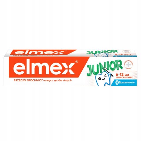 Elmex Junior 6 12 lat 75 ml Pasta do zębów dla dzieci