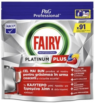Fairy Platinum Plus Lemon All In One 91 szt Kapsułki do zmywarki