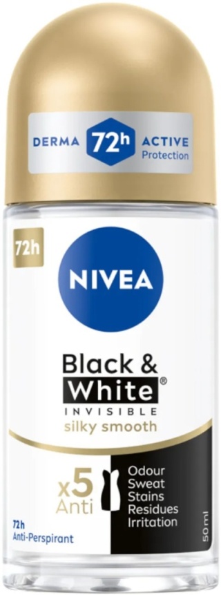 Nivea Black & White Invisible Silky Smooth Antyperspirant w kulce damski 50ml