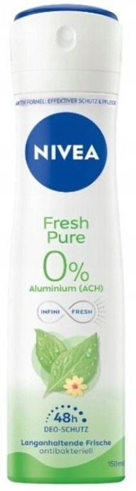 Nivea Fresh Pure 0% aluminium 48H 150 ml Dezodorant damski spray