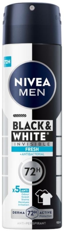 Nivea Men Black & White Invisible Fresh 150ml Antyperspirant męski spray