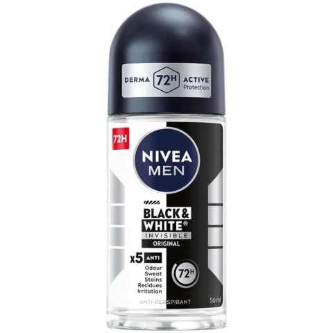 Nivea Men Black White Invisible Original 50ml Antyperspirant w kulce 72h