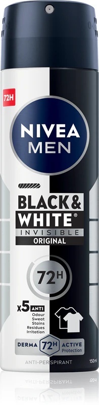 Nivea Men Black & White Invisible Original 72h 150 ml Antyperspirant męski