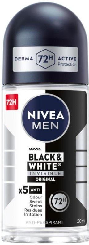 Nivea Men Black & White Invisible Original 72h 50 ml Antyperspirant męski w kulce