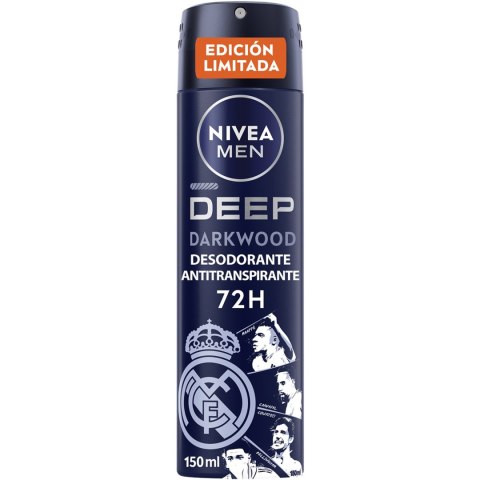 Nivea Men Deep Darkwood Real Madrid 150ml Antyperspirant spray męski 72h
