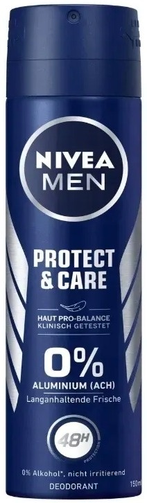 Nivea Men Protect & Care 0% aluminium 150 ml Dezodorant męski spray