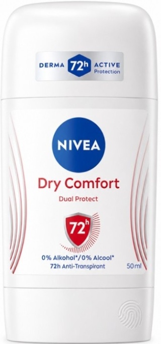 Nivea Woman Dry Comfort 0% alc. 50 ml Antyperspirant damski sztyft