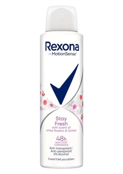 Rexona Stay Fresh White Flowers & Lychee 150 ml Antyperspirant damski spray