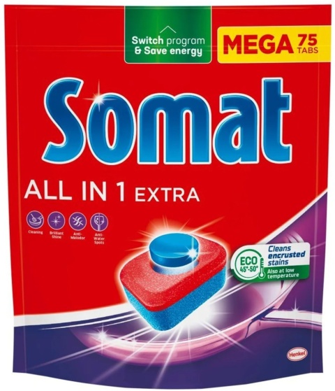 Somat All in 1 Extra Tabletki do zmywarki 75 szt