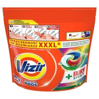 Vizir Platinum PODS+ Fairy Effect Color 44 szt Kapsułki do prania kolorów