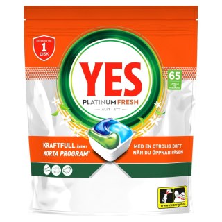 YES Platinum Fresh All In One 65 szt Kapsułki do zmywarki